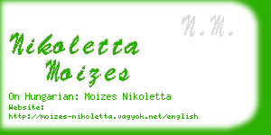 nikoletta moizes business card